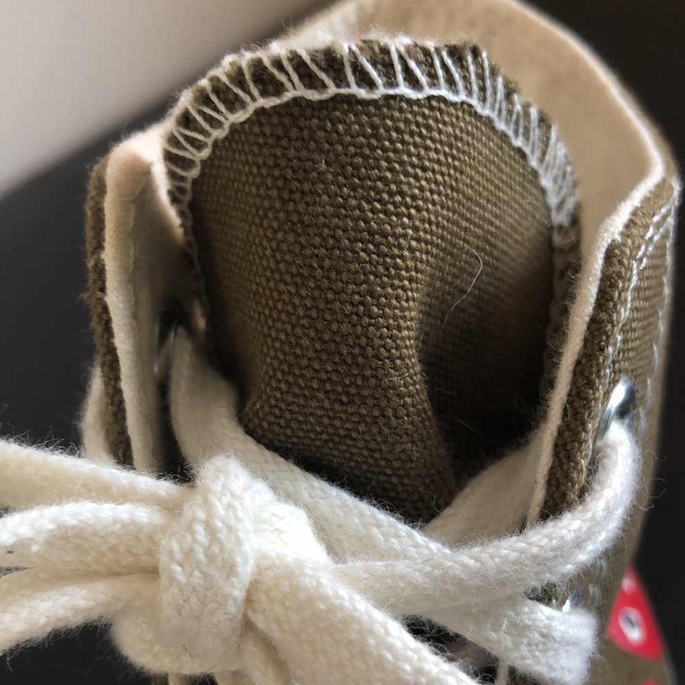 Converse Women/Men’s Chuck Taylor Comme des Garçon Woman sz 6, Men sz4. Olive - Picture 10 of 10